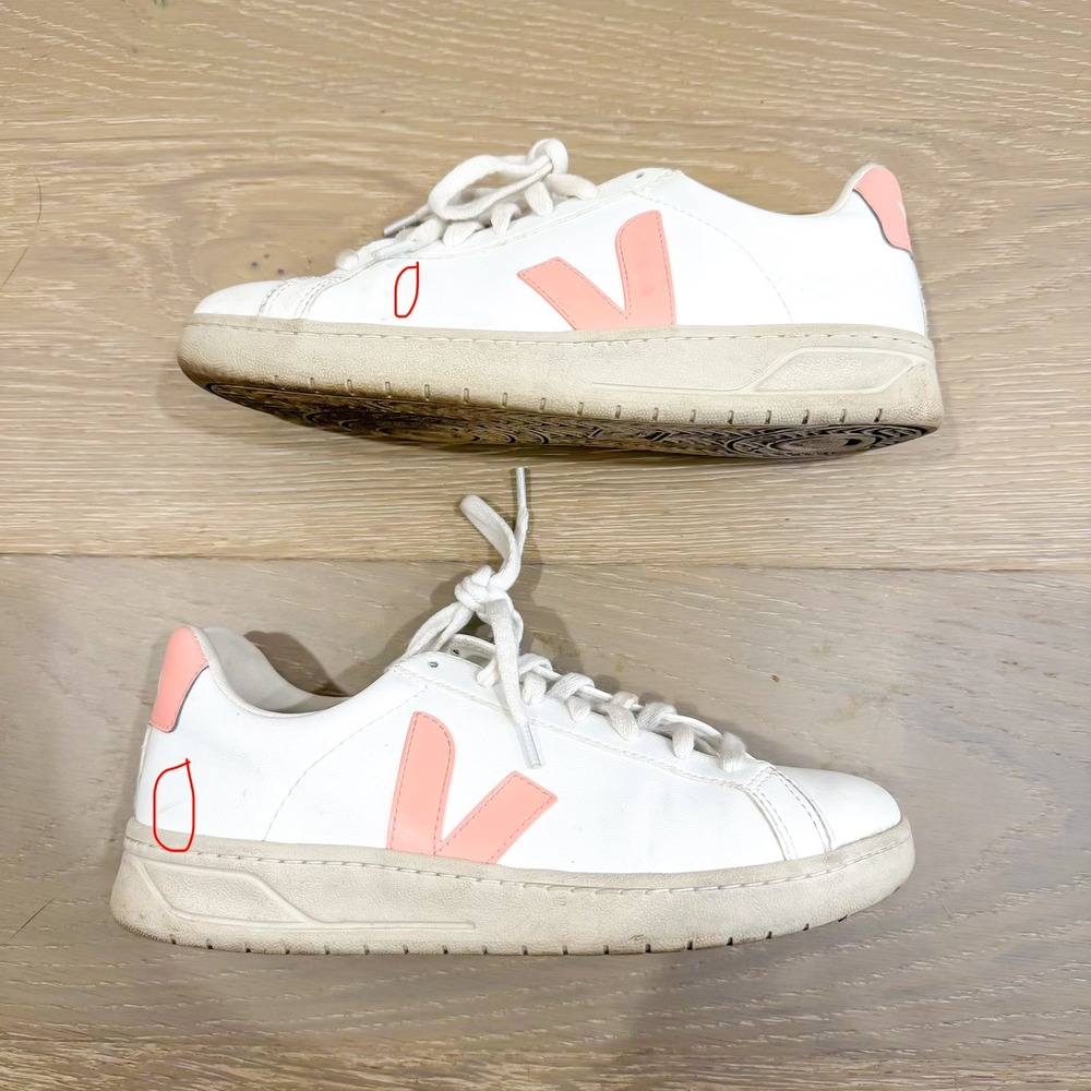 Veja Urca Sneakers White Pink Peach Preppy Boho Neutral Elevated Basic 9 - Picture 4 of 6